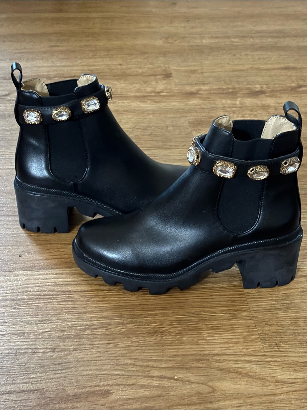 NWOT Steve Madden Black Angel Boots